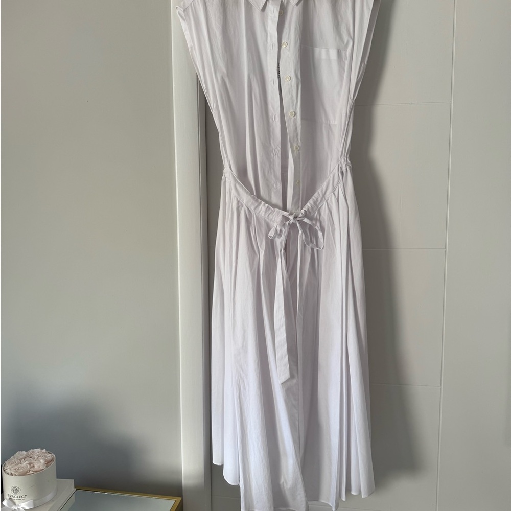 BCBGeneration White Button-Down Midi Dress